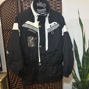 Spyder Black and White Men’s Ski Jacket